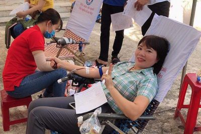 CBGVNV tham gia hiến máu nhân đạo